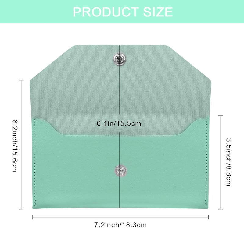Nolcha Pu Leather Cash Envelope Wallet - Reusable Cash Stuffing Wallet for Men and Women -Green - Image 2